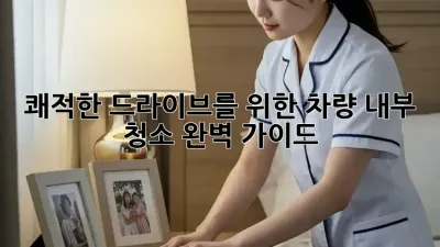 쾌적한 드라이브를 위한 차량 내부 청소 완벽 가이드